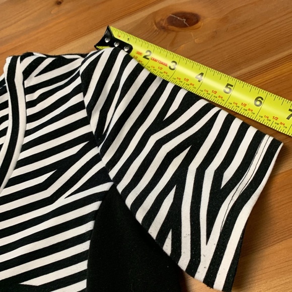 Thyme Maternity Black & White Dress, Winter Weight, tons of stretch - Picture 6 of 12